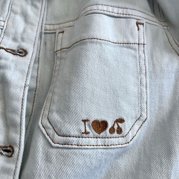 Bonpoint Girls Light Blue Decorative-Stitching Denim Jacket size 14 - Picture 6 of 9